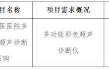 田東縣中醫(yī)醫(yī)院關(guān)于多功能彩色超聲診斷儀采購院內(nèi)推介詢價(jià)會(huì)公告