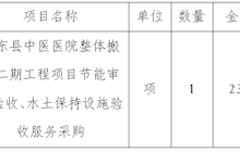 田東縣中醫(yī)醫(yī)院整體搬遷二期工程項目節(jié)能審查驗收、水土保持設施驗收服務采購成交結果公告