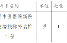 田東縣中醫(yī)醫(yī)院新院區(qū)醫(yī)技樓扶梯外裝飾工程采購成交結果公告