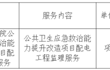 田東縣中醫(yī)醫(yī)院公共衛(wèi)生應急救治能力提升改造項目配電工程監(jiān)理服務院內采購成交結果公告