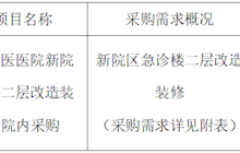 田東中醫(yī)醫(yī)院新院區(qū)急診樓二層改造裝修項(xiàng)目院內(nèi)采購公告
