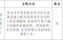 田東縣中醫(yī)醫(yī)院公共衛(wèi)生應急救治能力提升改造項目工程監(jiān)理服務院內(nèi)采購成交結果公告